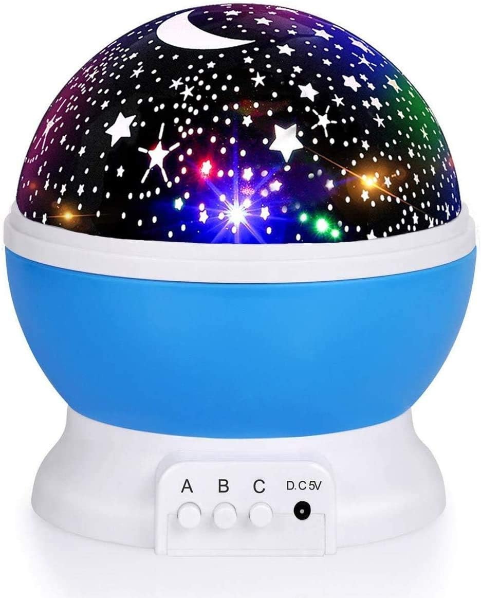 360° Rotating Starry Sky Night Light Projector Lamp – Multicolor LED Galaxy Lamp For Kids & Babies