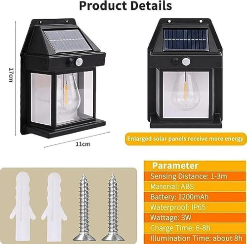 CBK Solar Interaction Wall Lamp BK-888 – Waterproof Outdoor Motion Sensor LED Lantern | Solar Powered Garden & Security Light