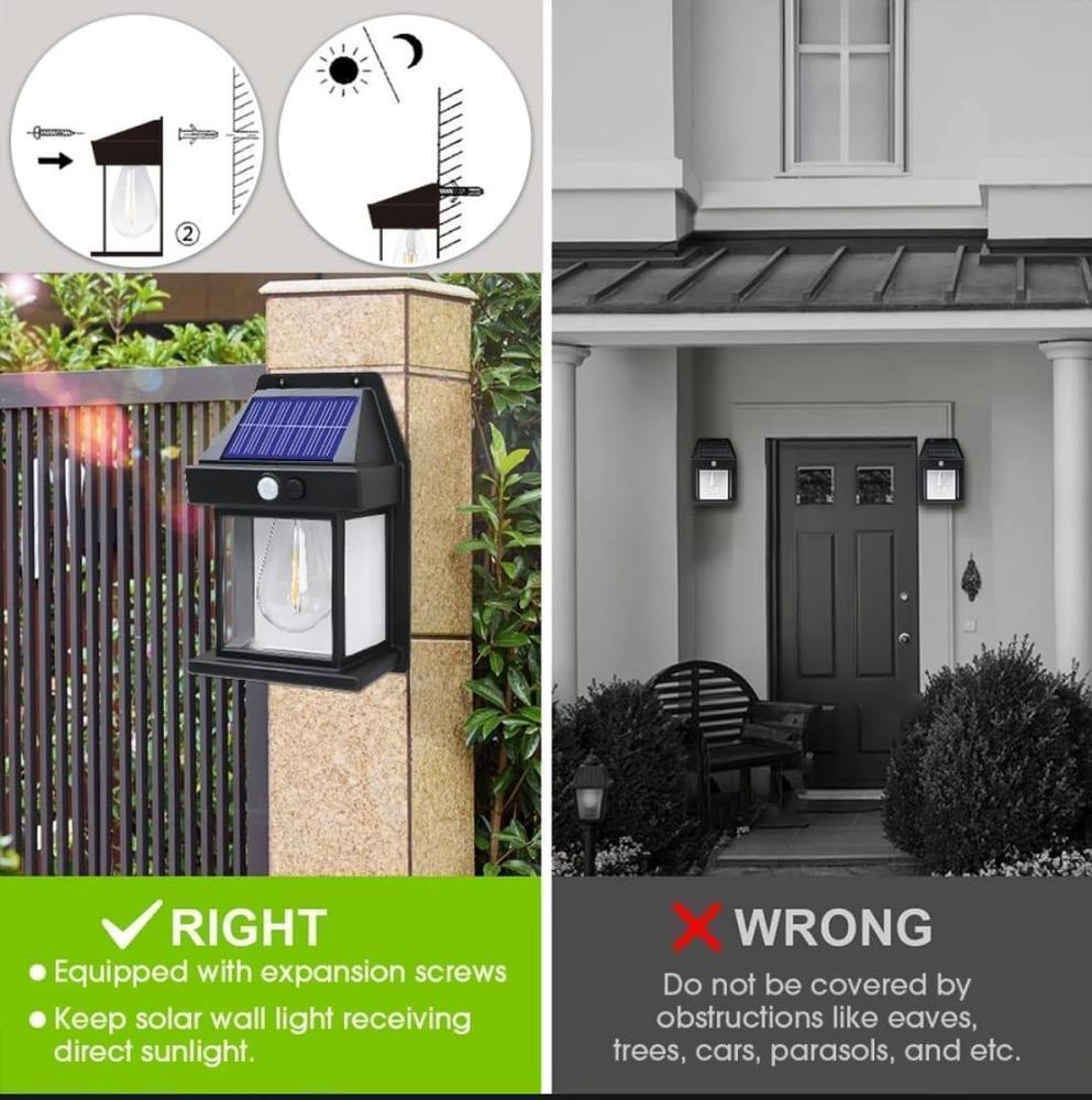CBK Solar Interaction Wall Lamp BK-888 – Waterproof Outdoor Motion Sensor LED Lantern | Solar Powered Garden & Security Light